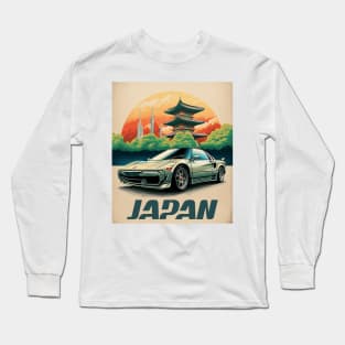 Japan Honda NSX Vintage Travel Art Poster Long Sleeve T-Shirt